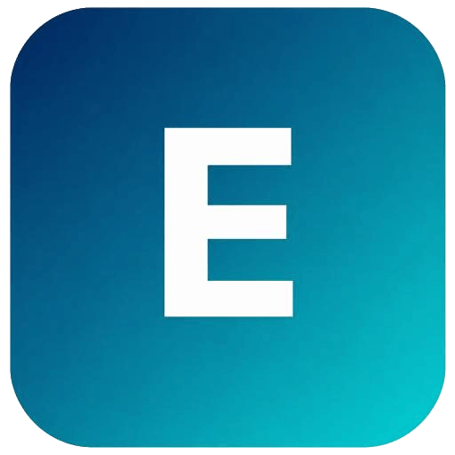 E logo
